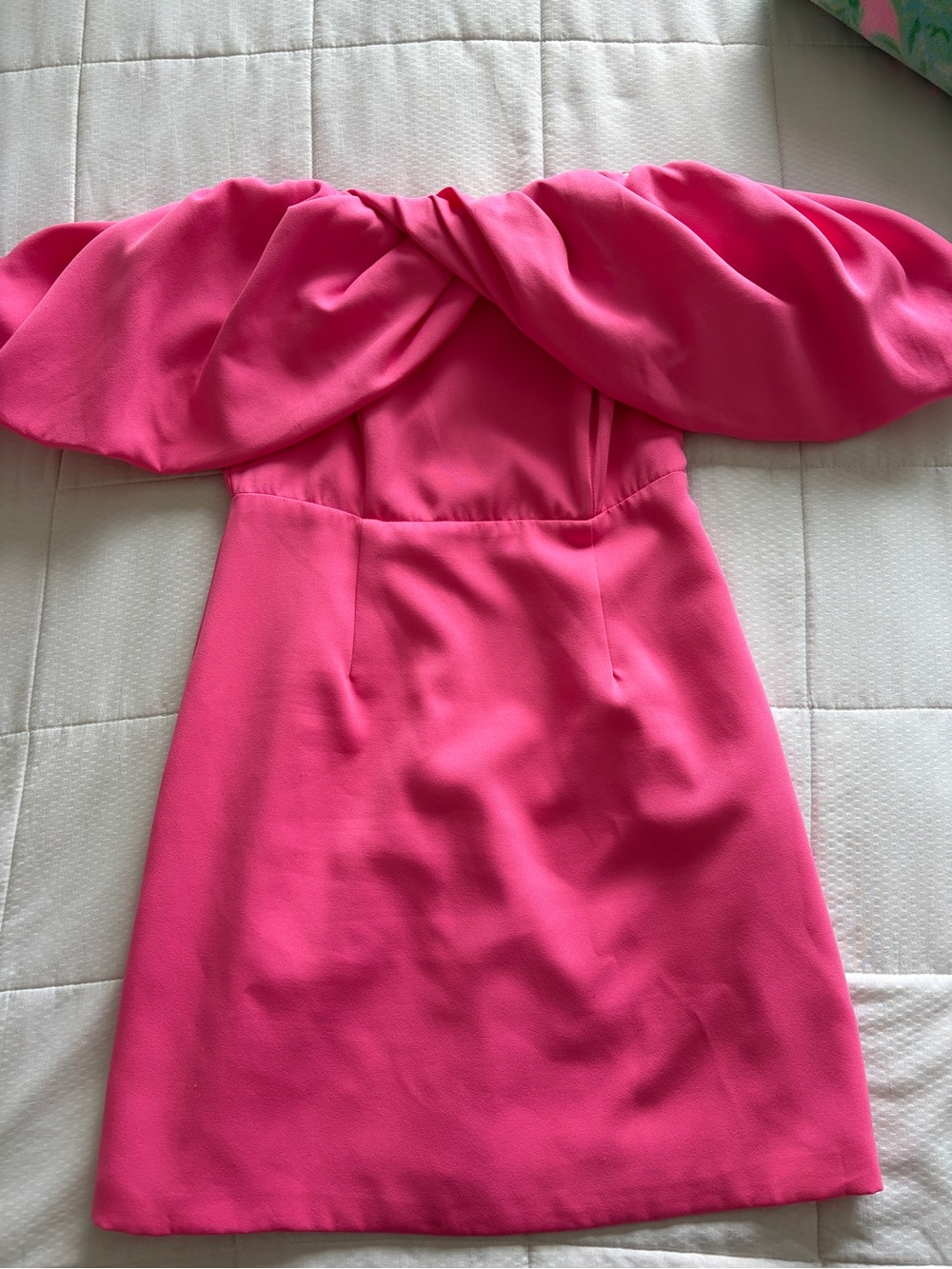 Pink off the shoulder dress